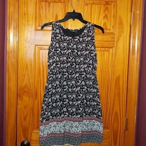 Black and pink floral dress